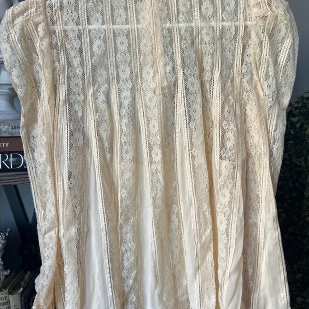 Zimmermann Wonderland Lace Vent Button Blouse Pearl Womens Size 2 US 6 - Picture 6 of 7